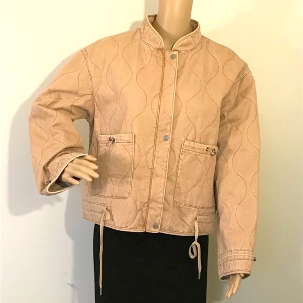 NWT Joie Tan Quilted Jacket Sz Large